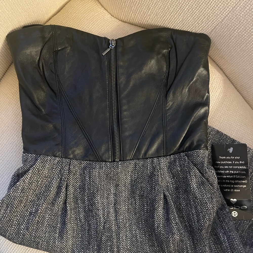 Bebe leather top dress.